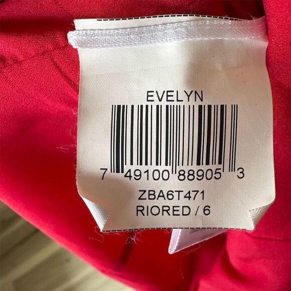 BCBGMAXAZRIA Evelyn Red Sleeveless Bodycon Dress Women's Size 6 Formal with flaw - Picture 8 of 9